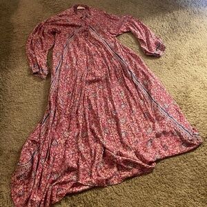 Natalie Martin Fiore Maxi Dress pink and blue like new